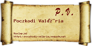 Poczkodi Valéria névjegykártya