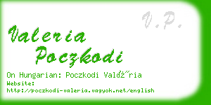 valeria poczkodi business card